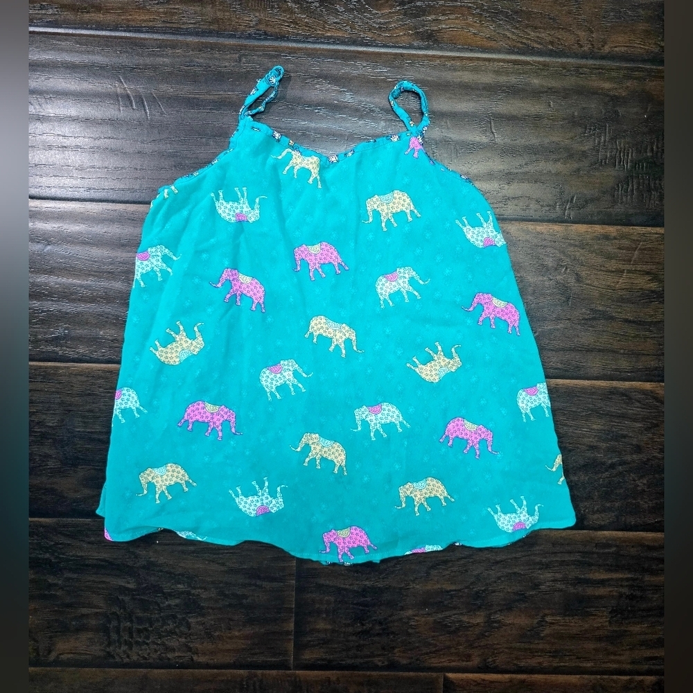 Xhilaration Girls Green Layered Spaghetti Strap Tank Top XL